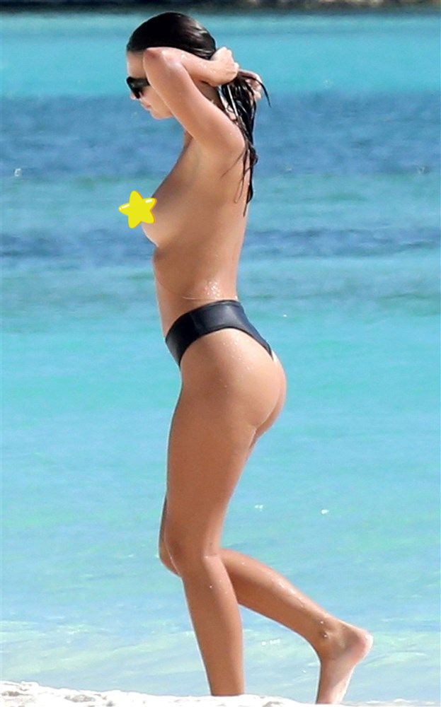 emily ratajkowski sexy ass and naked tits celeb #beach candids - part 1