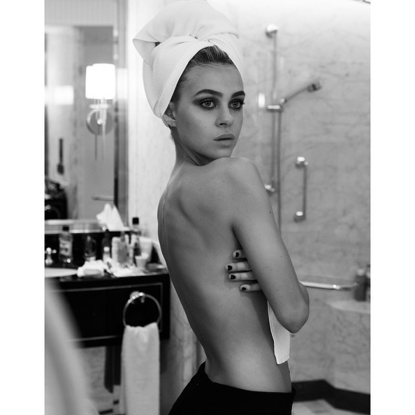 Nicola Peltz nude in the bathroom