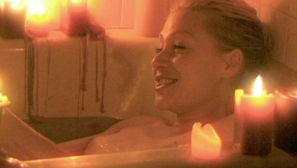 Portia De Rossi petite and small #tits #boobs nude in #bath
