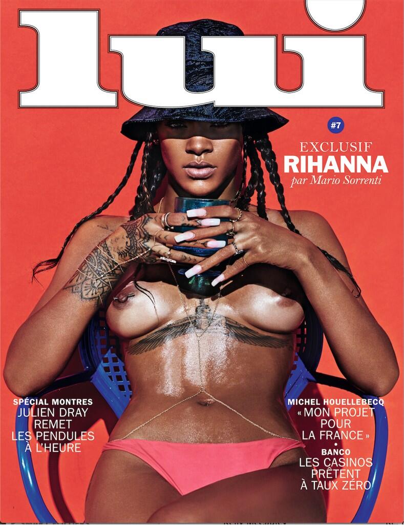 Rhianna topless on magazine cover