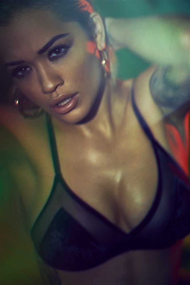 Seductive #lingerie shoot with sweaty Rita Ora
