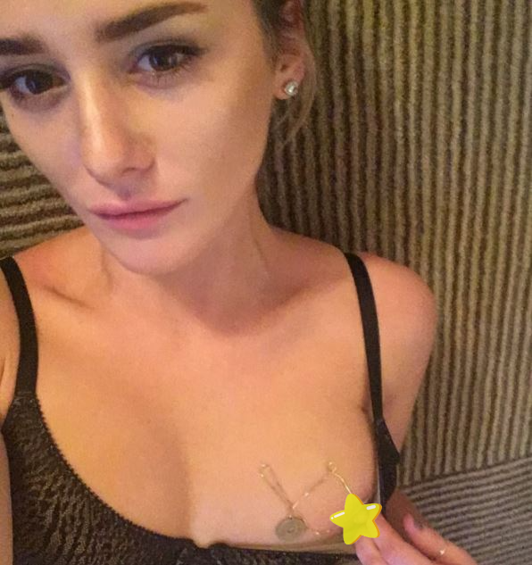 Sexting selfie of Addison Timlin (Californication star) flashing her boob and nipple