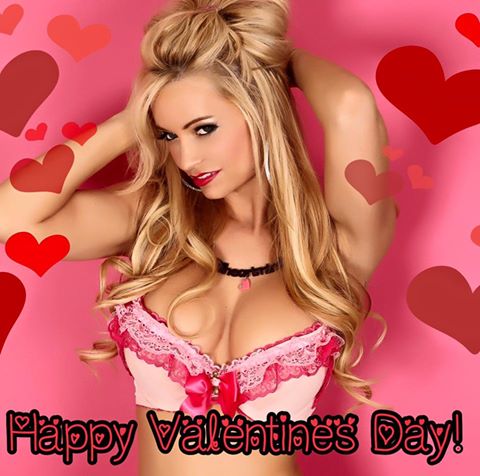 Sexy hot big titted busty blonde bombshell Mindy Robinson wishes you all a Happy Valentines Day