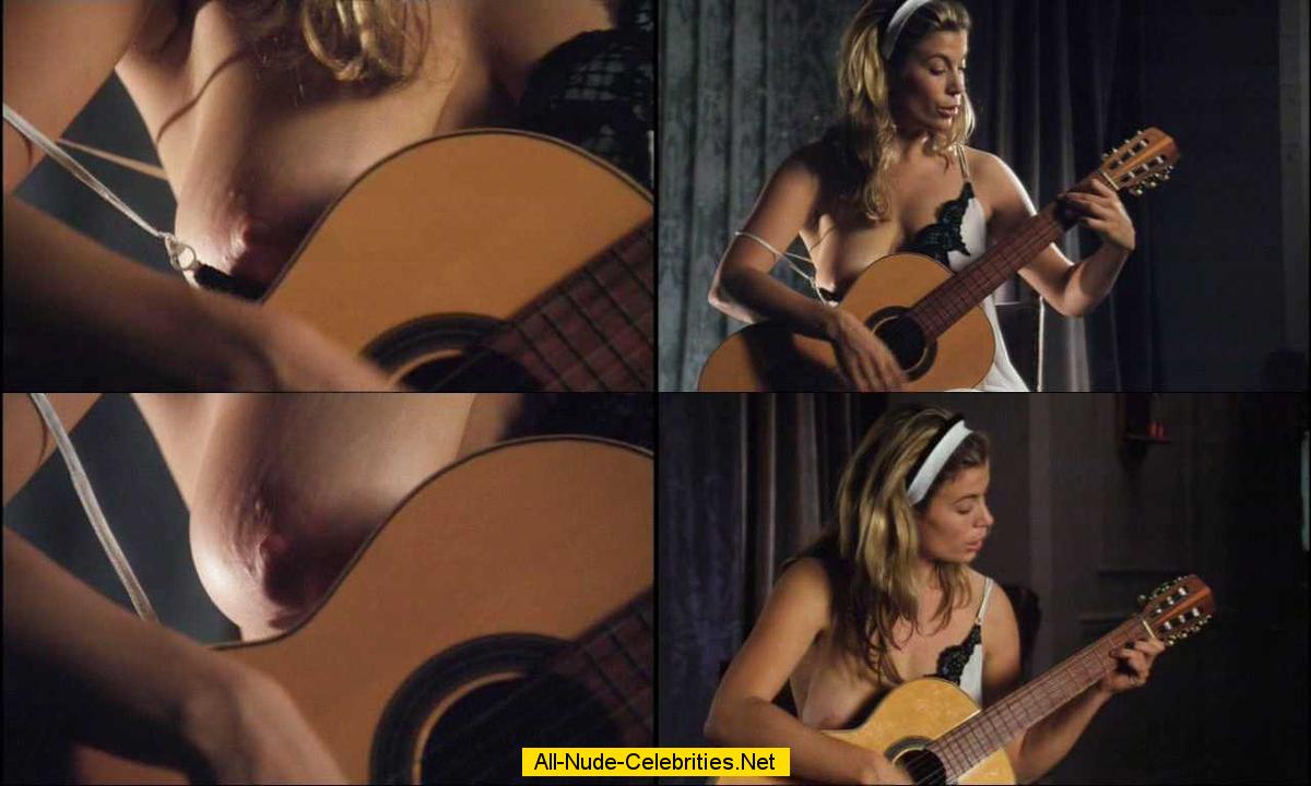 sonya walger #compilation of topless naked guitar play