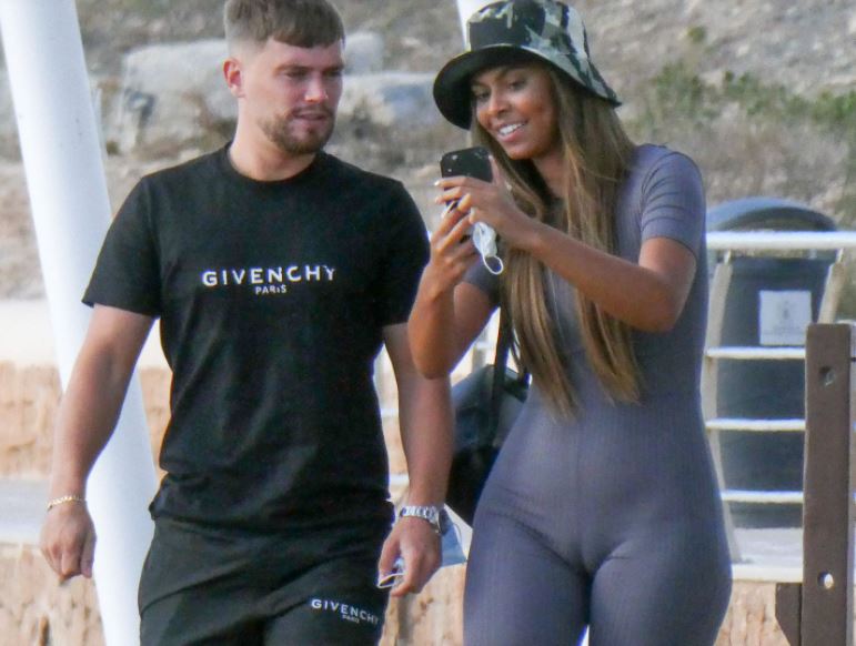 British Love Island star Sophie Piper shameless cameltoe in public