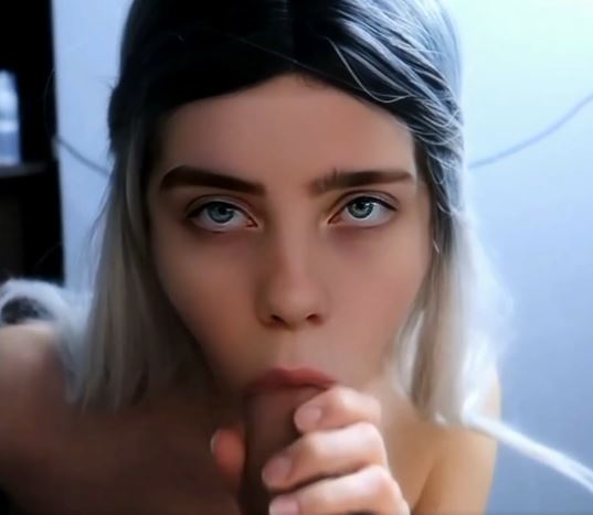 Billie Eilish nude and on her knees giving head - BJ celeb sex tape -  Celebrity nude