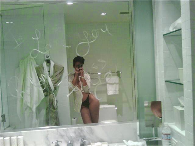 2015 leak - Rihanna new naked nude photos 2 - tits bathroom