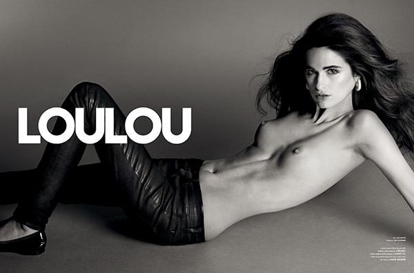 Cara Delevingne topless bw photo
