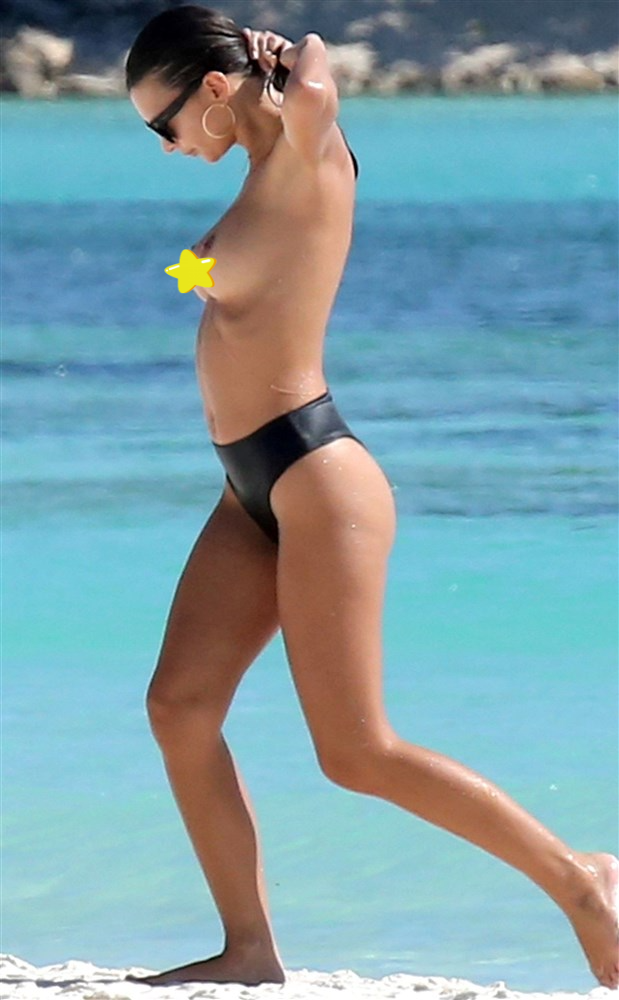 emily ratajkowski sexy ass and naked tits celeb #beach candids - part 3