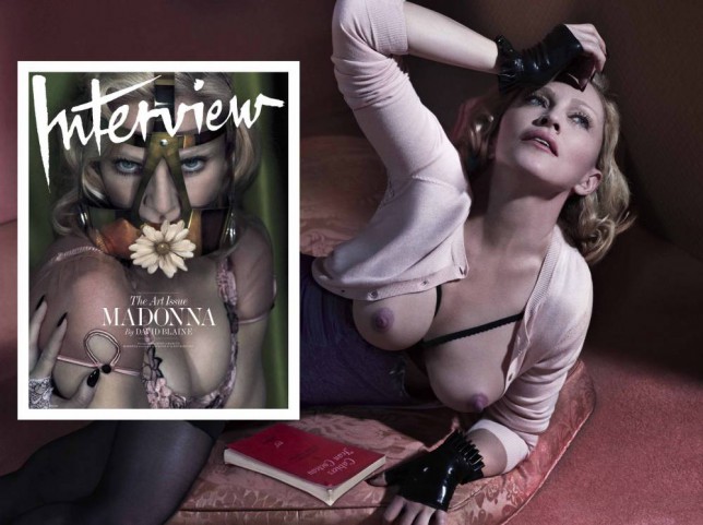madonna tits nipples topless