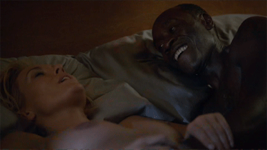 Nicky Whelan after sex topless in bed gif