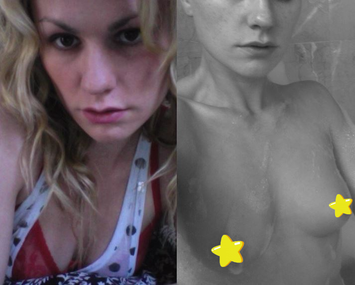 The blonde True Blood star Anna Paquin nude selfies #