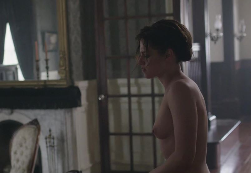 Kristen Stewart's sweet titties topless in the movie Lizzie.